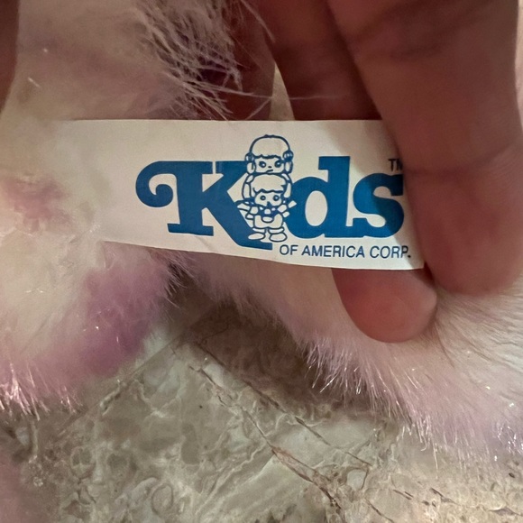 Vintage Kids Of America Bunny Rabbit Plush Stuffed Animal pink 12” 2000 - Picture 7 of 8